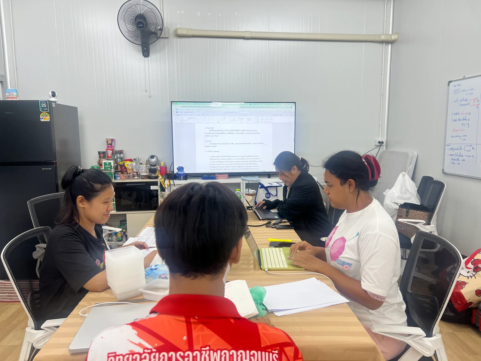 การให้คำปรึกษาและทบทวนเอกสารร่วมกับทีม